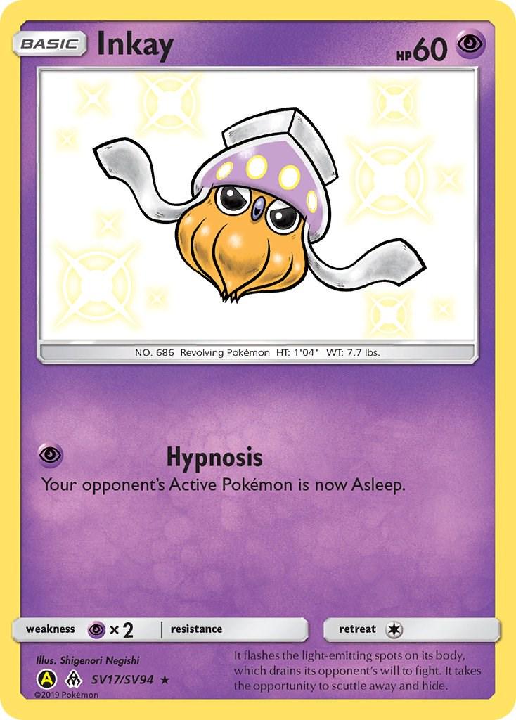 Hidden Fates Inkay Pokémon card